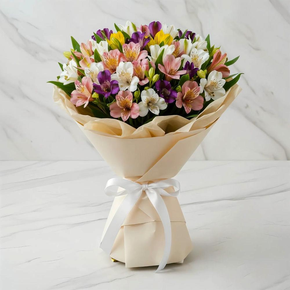 Букет цветов из: Альстромерии в Бобровский