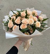 Букет Кремовые розы Латте в Бобровский