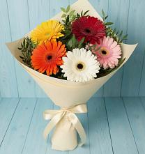 Букет цветов из:  Герберы #REPLACE_PRED# Бобровский