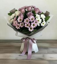 Букет цветов из:  Хризантемы и Розы в Бобровский