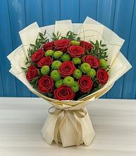 Букет цветов из:  Розы и Хризантемы в Бобровский